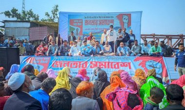 তিস্তা মহাপরিকল্পনা বাস্তবায়নের দাবিতে চলছে অবস্থান কর্মসূচি