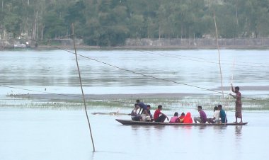 টানা বৃ‌ষ্টিতে কুড়িগ্রামে বেড়েছে তিন নদীর পানি